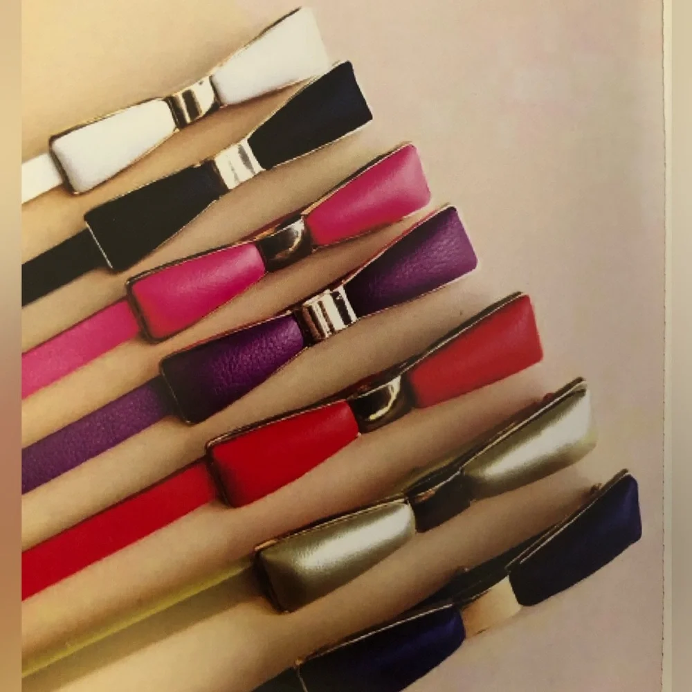 Tatyana Adjustable Gold Bow Belt with Gold Accent